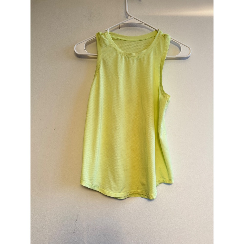 Lululemon Racerback Tank Top Neon Yellow Lime Women Size 4